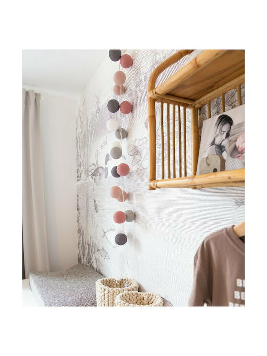 Cotton Ball Lights Lights вътрешни лампички Dirty Rose 10 броя Гирлянди за външно осветление