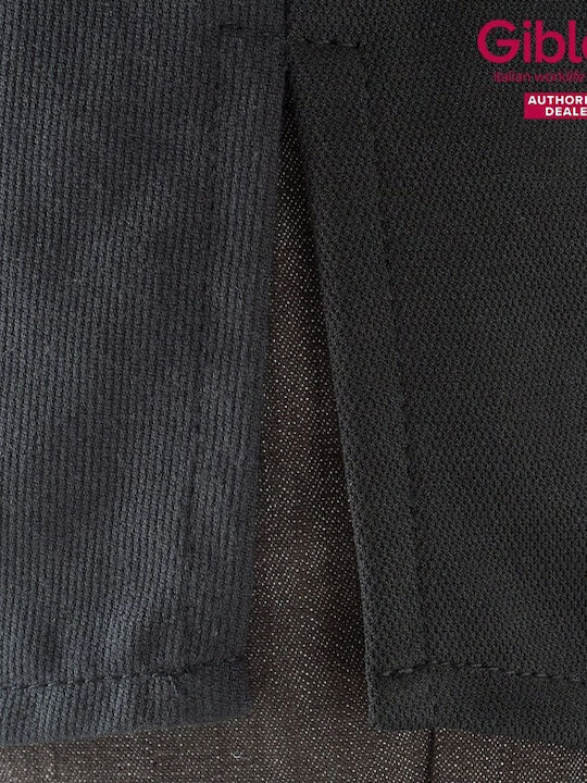 Giblors Πουκάμισο Εργασίας Roger Slim Fit Πικέ Μαύρο Giblor's