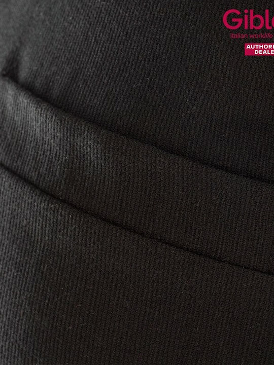 Giblors Πουκάμισο Εργασίας Roger Slim Fit Πικέ Μαύρο Giblor's