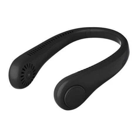 Portable Ανεμιστηράκι Λαιμού USB Χωρίς Πτερύγια Μαύρο