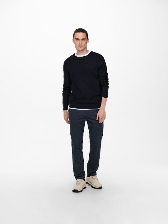 Long Sleeve Sweater Navy Blue