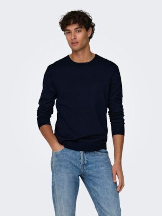 Long Sleeve Sweater Navy Blue