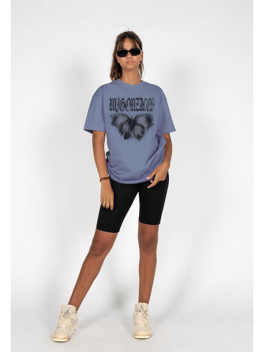 Mj Gonzales Mjg Heavy Oversized Tee Ladies Butterfly Illusion Vintageblue Fw24 Mjg11916-02428