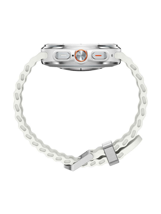 Lip Watches Men's Watch Battery with White Leather Strap