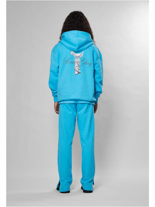 Sweatshirt with Hood Aqua