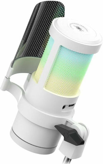 MMICSCW Μικρόφωνο USB Shock Mounted σε Λευκό Χρώμα