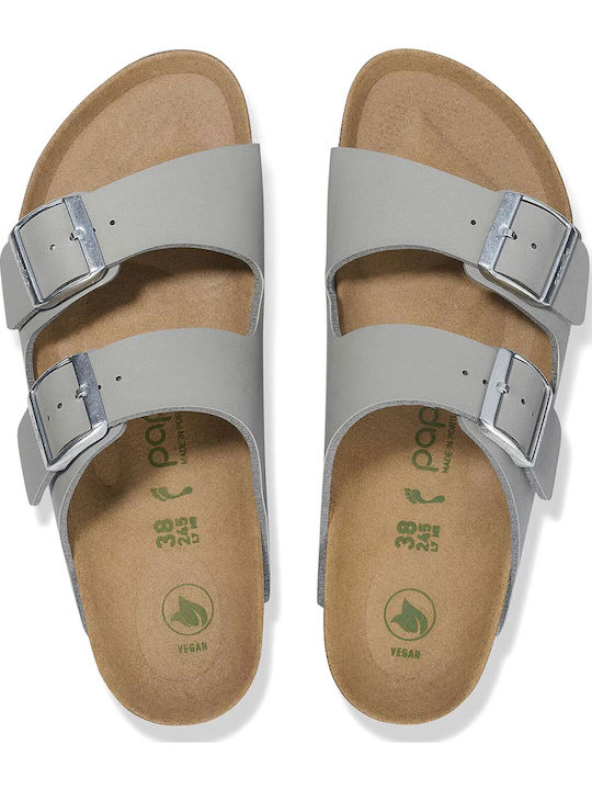 Arizona Flache Sandalen für Damen Anatomisch in Gray Farbe Schmal Passform