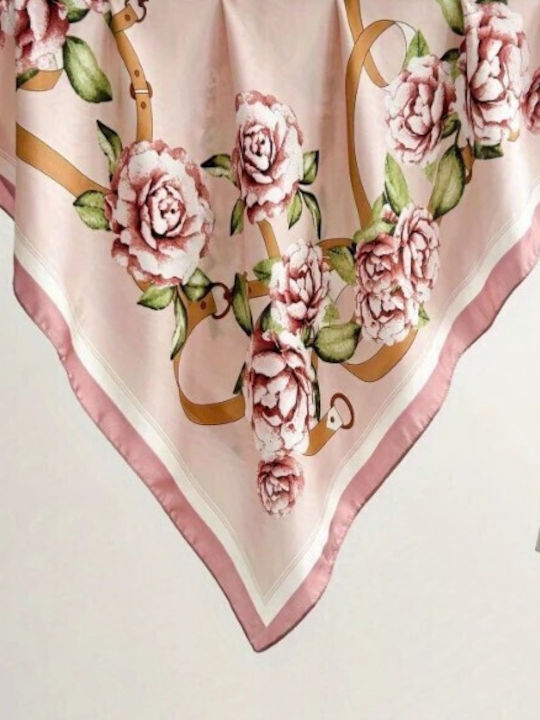 Queen Damen Schals & Stolen Damen Seidenschal Design Rosen Rosa