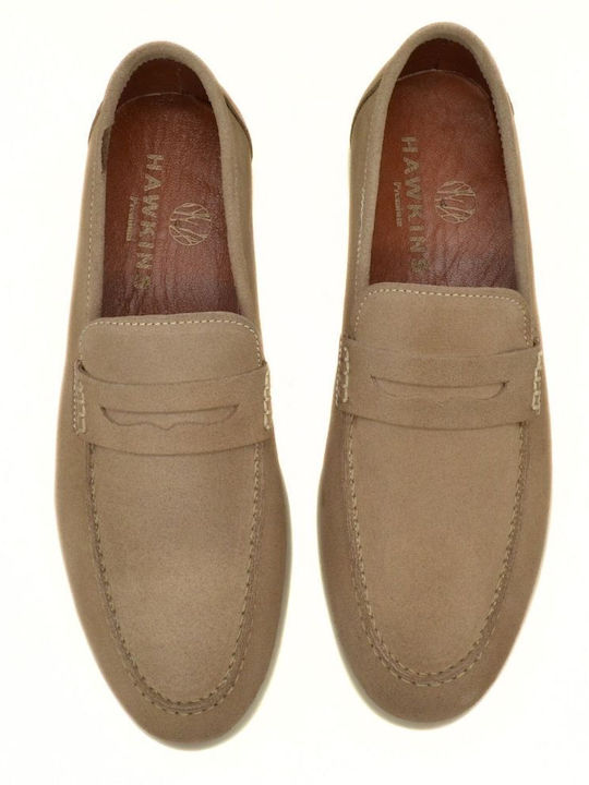 Men's Suede Loafers Beige