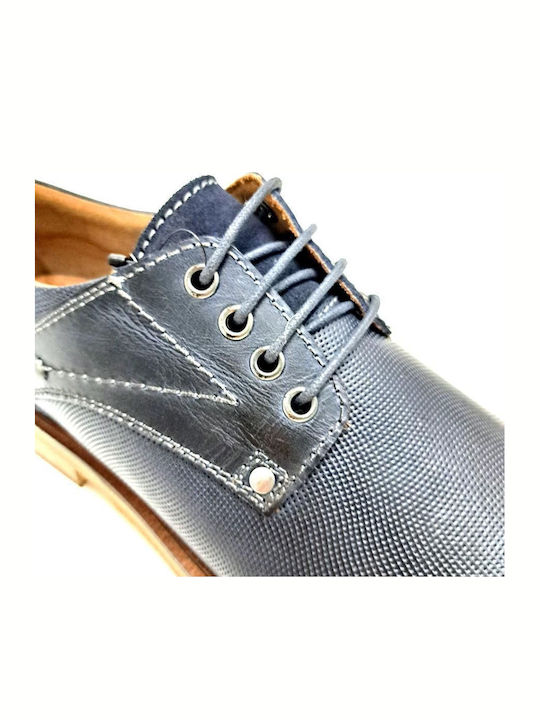 Leder Herren Mokassins in Blau Farbe