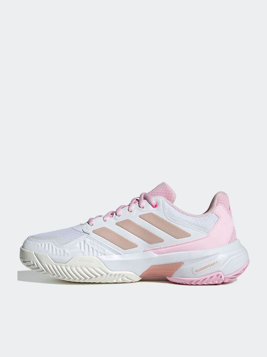 adidas Courtjam Control 3 Ftwr Γυναικεία Παπούτσια Τένις Λευκά
