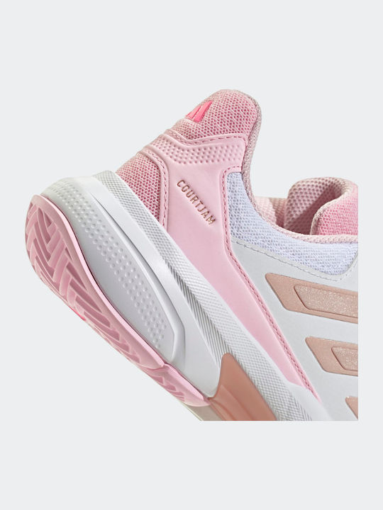 adidas Courtjam Control 3 Ftwr Γυναικεία Παπούτσια Τένις Λευκά