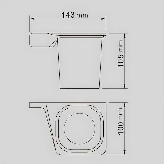 Inter Ceramic Ποτηροθήκη Ροζ Χρυσή