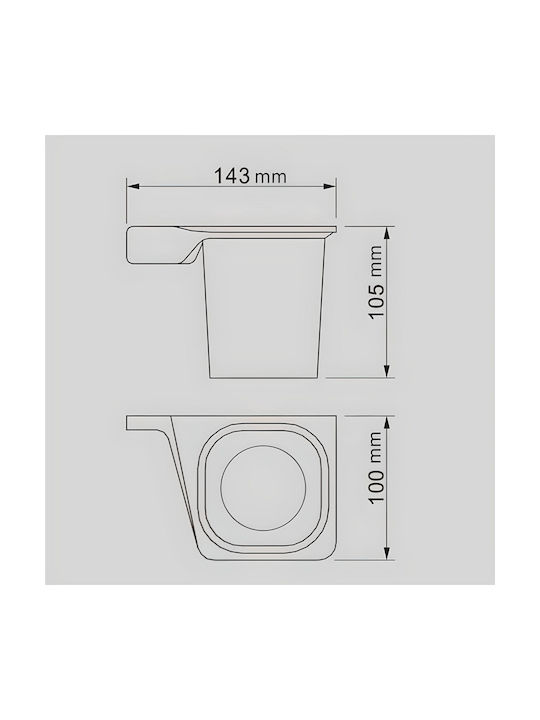 Inter Ceramic Ποτηροθήκη Χρυσή 6988354252020