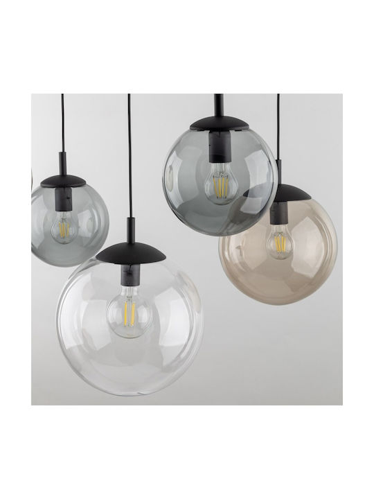 TK Lighting Κρεμαστό Φωτιστικό Ασημί για 7 Λαμπτήρες E27