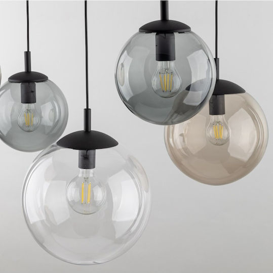 TK Lighting Κρεμαστό Φωτιστικό Ασημί για 7 Λαμπτήρες E27