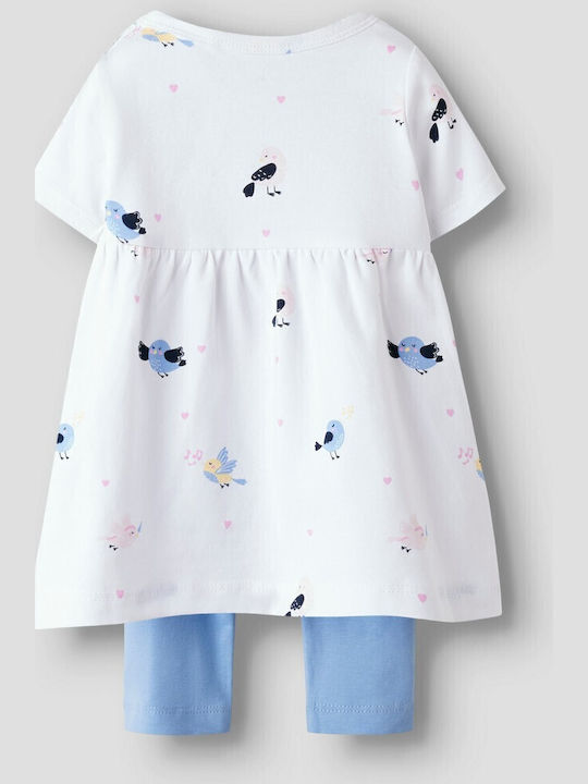 Kinder-Set mit Leggings Sommer 2Stück White Birds