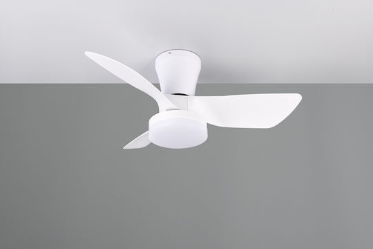 Trio Lighting 76cm Ceiling Fan with Light Fixture White