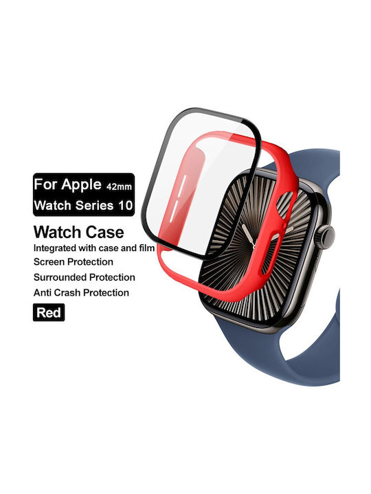 Imak Plastikhülle in Rot Farbe für Apple Watch Serie 10, 46 mm