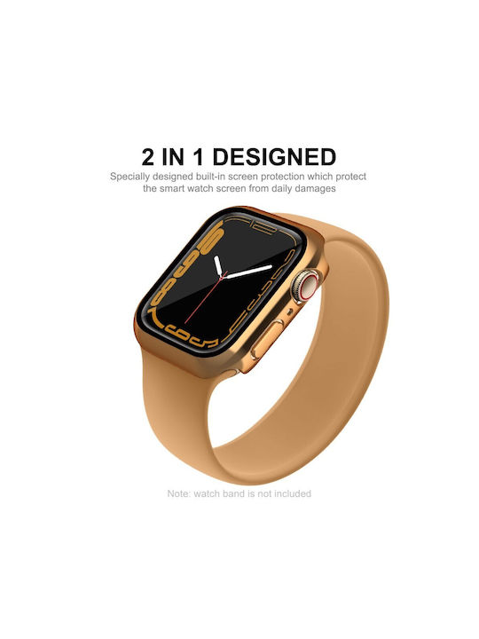 Enkay Carcasă de Plastic în culoarea Rose Gold pentru Apple Watch Seria 7, 8, 9 - 41mm