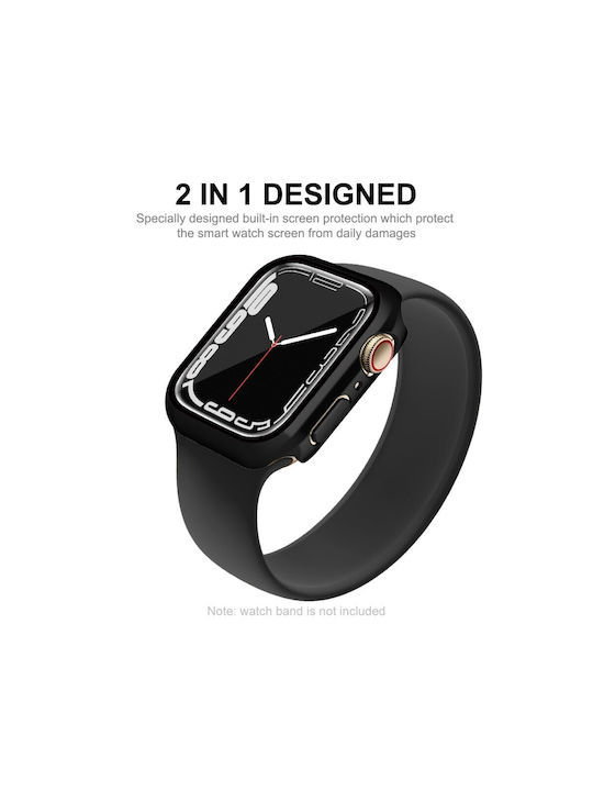 Enkay Carcasă de Plastic în culoarea Negru pentru Apple Watch Seria 7, 8, 9 - 41mm