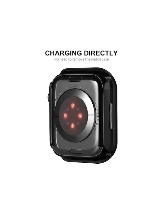 Enkay Carcasă de Plastic în culoarea Negru pentru Apple Watch Seria 7, 8, 9 - 41mm