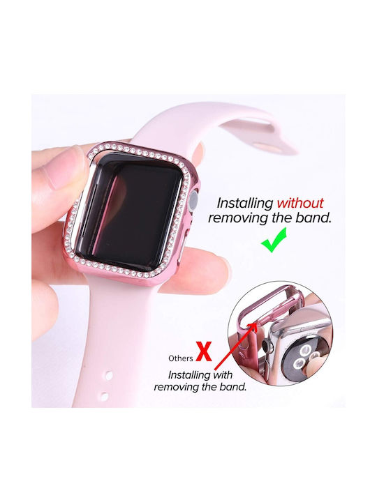 Enkay Carcasă de Plastic în culoarea Argintiu pentru Apple Watch Seria 7, 8, 9 - 41mm