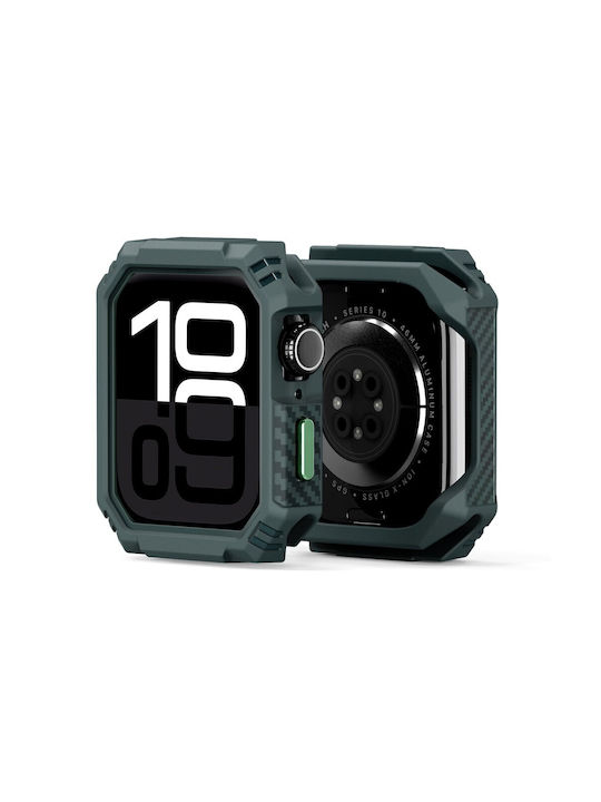 Dux Ducis Plastic Case in Green color for Apple Watch Series 10, 46mm