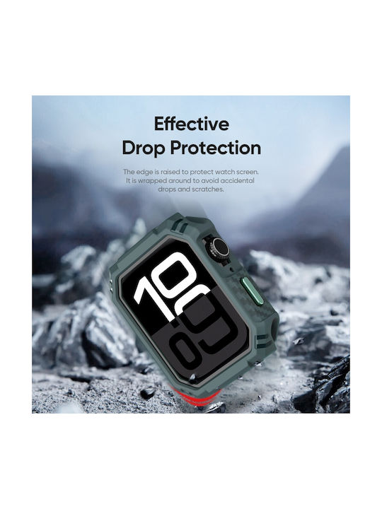 Dux Ducis Plastic Case in Green color for Apple Watch Series 10, 46mm