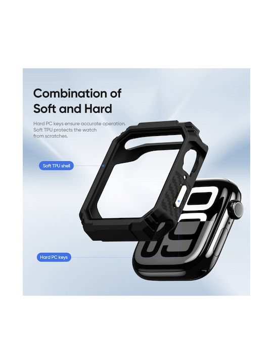 Apple Watch Series 7 8 9 45mm Dux Ducis Damo Series Case Black