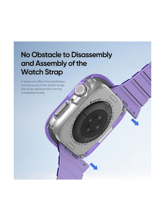 Apple Watch Series 7 8 9 45mm Dux Ducis Camo Series Case Purple