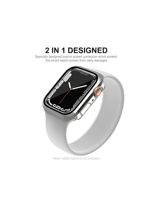 Apple Watch Series 7 8 9 41mm Enkay Θήκη Προστασία Οθόνης Silver