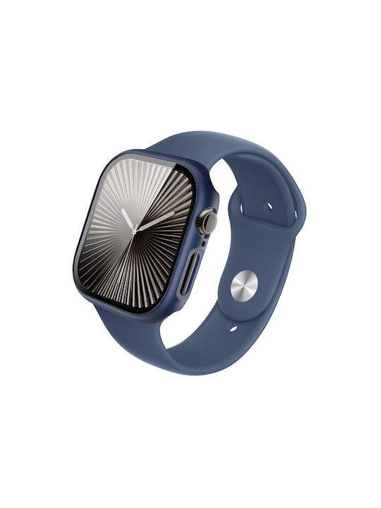 Apple Watch Serie 10/46mm Imak Tragbare Hülle Schutzfolie Blau