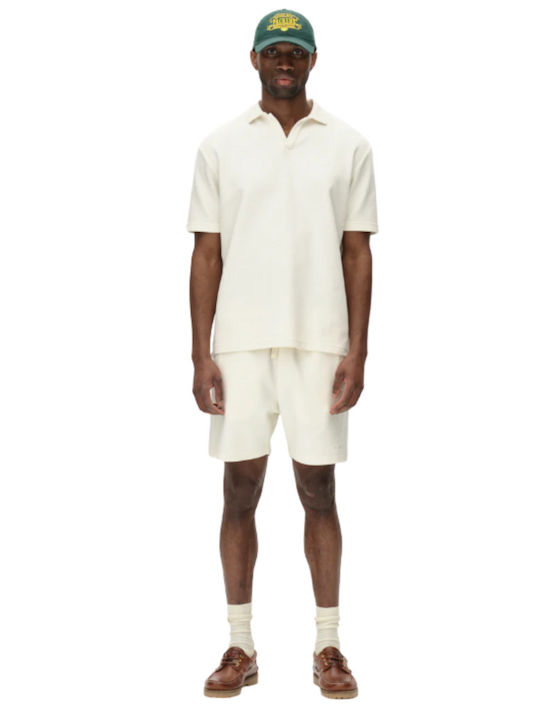 Polo Herrenbluse Kurzarm Bone Weiß