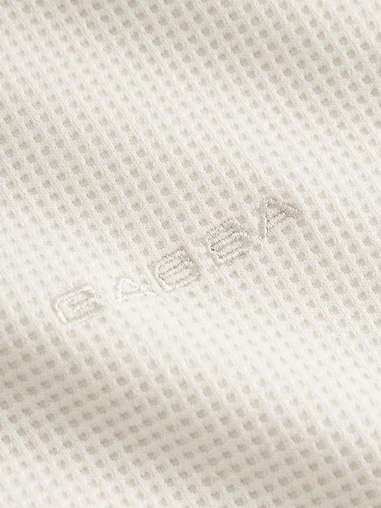 Polo Herrenbluse Kurzarm Bone Weiß