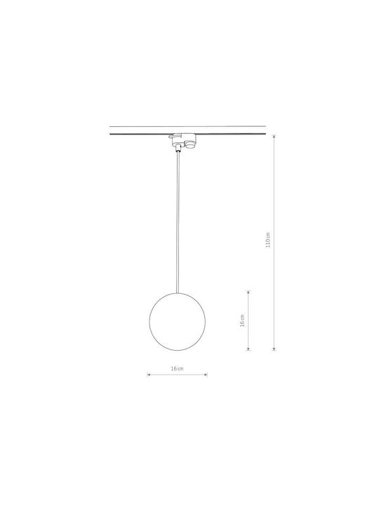 Nowodvorski Pendant Light Black Rail with Socket G9