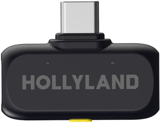 Hollyland LARK A1 Duo Ασύρματο Μικρόφωνο Πέτου Δημοσιογραφικό σε Γκρι Χρώμα