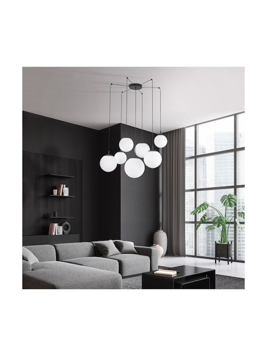 TK Lighting Κρεμαστό Φωτιστικό Γκρι για 7 Λαμπτήρες E27