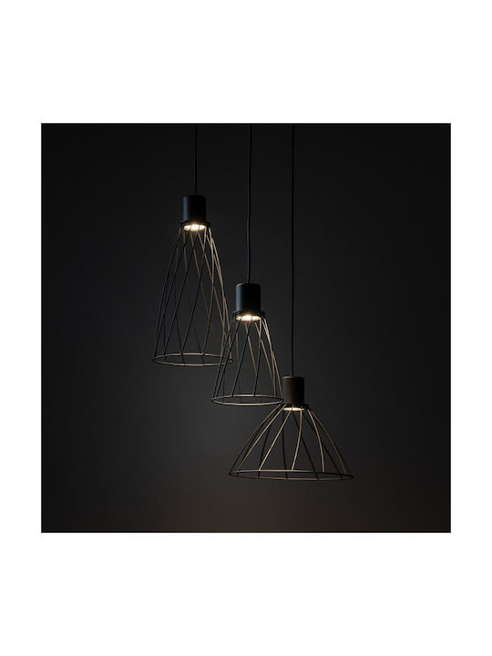 TK Lighting Κρεμαστό Φωτιστικό Μαύρο 50εκ.
