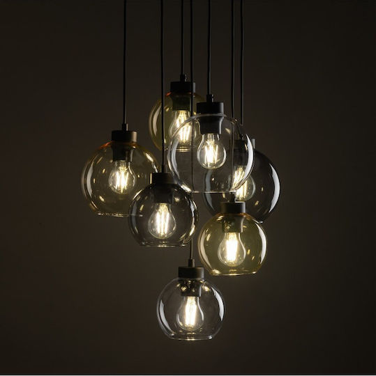 TK Lighting Cubus Κρεμαστό Φωτιστικό Γκρι 49εκ.