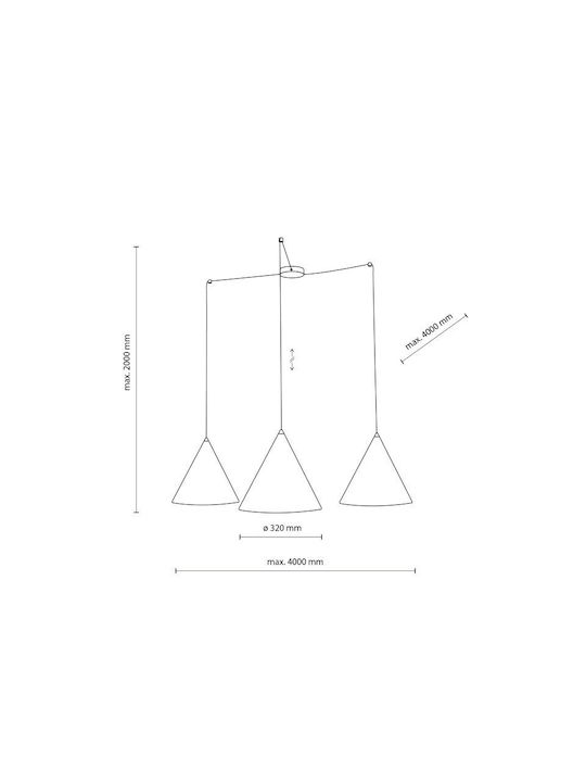 TK Lighting Κρεμαστό Φωτιστικό Μαύρο LED
