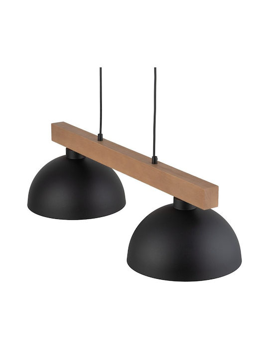 TK Lighting Oslo Hängelampe Schwarz Schiene mit Fassung E27 83cm.