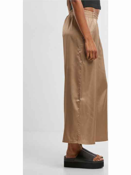 Γυναικεία Παντελόνα σε Loose Εφαρμογή Soft Taupe