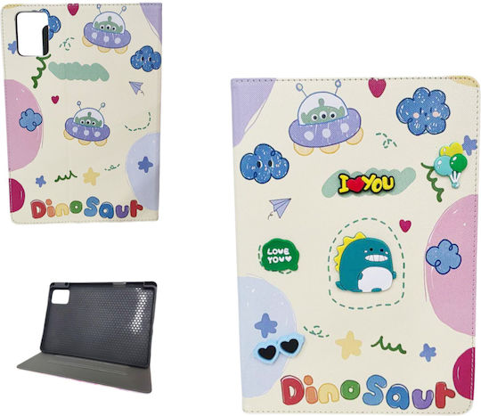 Flip Cover 3D Design Case Pen Slot Galaxy Tab A9 Plus 11'' Dinosaur