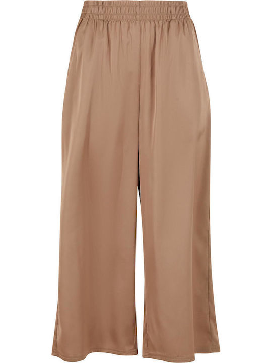 Γυναικεία Παντελόνα σε Loose Εφαρμογή Soft Taupe