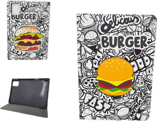Flip Cover 3D Design Case Pen Slot Lenovo Tab M11 Burger