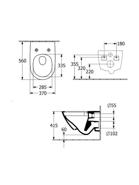 Villeroy & Boch Wandhängende Toilette Randlos Ohne Deckel Weiße Villeroy & Boch Wandhängende Toilette Randlos Ohne Deckel Weiße