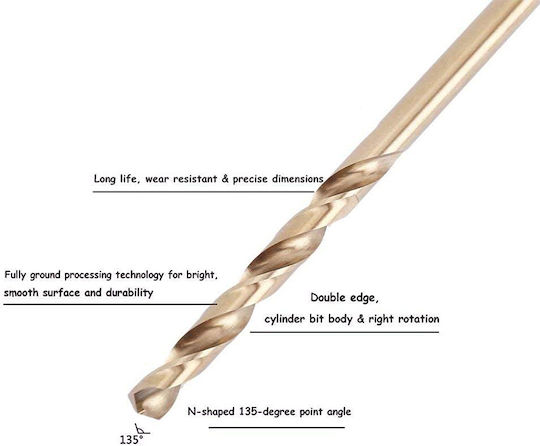 Cobalt Drills 4.5mm 10 Pieces