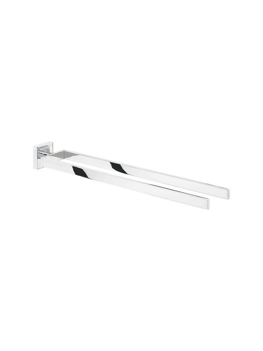 Tesa Ράγα Μπάνιου Μονή Επιτοίχια με Βίδες ​5x4.5cm Ασημί
