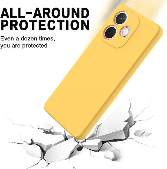 Solid Color Back Cover Σιλικόνης Κίτρινο (Oppo A5 Pro)